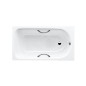 Kaldewei Advantage - Baignoire rectangulaire Saniform Plus Star 344, 1400x750 mm, avec trous pour poignées, antidérapant, effet Kaldewei Advantage - Baignoire rectangulaire Saniform Plus Star 344, 1400x750 mm, avec trous pour poignées, antidérapant, effet
