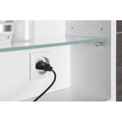 Sapho Cloe - Armoire miroir avec éclairage LED, 1200x500x180 mm, blanc CE120-0030