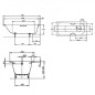 Kaldewei Advantage - Baignoire rectangulaire Saniform Plus Star 336, 1700x750 mm, avec trous pour poignées, effet Perl, blanc