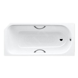 Kaldewei Advantage - Baignoire rectangulaire Saniform V2 Star 332, 1600x700 mm, avec trous pour poignées, antidérapant sur