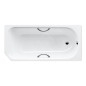 Kaldewei Advantage - Baignoire rectangulaire Saniform V1 Star 332, 1600x700 mm, avec trous pour poignées, antidérapant, blanc Kaldewei Advantage - Baignoire rectangulaire Saniform V1 Star 332, 1600x700 mm, avec trous pour poignées, antidérapant, blanc