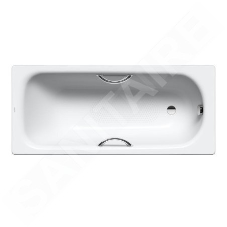 Kaldewei Advantage - Baignoire Saniform Plus Star 334, 1700x730 mm, avec trous pour poignées, antidérapant sur toute la