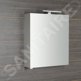 Sapho Riwa - Armoire miroir avec éclairage LED, 504x701x172 mm, blanc brillant RIW050-0030