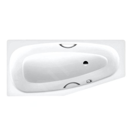 Kaldewei Advantage - Baignoire asymétrique Mini Star droite 835, 1570x700/475 mm, avec trous pour poignées, blanc 224500010001