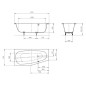 Kaldewei Advantage - Baignoire asymétrique Mini Star droite 835, 1570x700/475 mm, avec trous pour poignées, antidérapant sur Kaldewei Advantage - Baignoire asymétrique Mini Star droite 835, 1570x700/475 mm, avec trous pour poignées, antidérapant sur