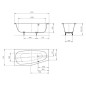 Kaldewei Advantage - Baignoire asymétrique Mini Star droite 835, 1570x700/475 mm, avec trous pour poignées, antidérapant, blanc Kaldewei Advantage - Baignoire asymétrique Mini Star droite 835, 1570x700/475 mm, avec trous pour poignées, antidérapant, blanc