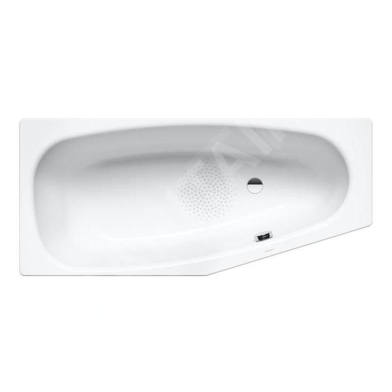 Kaldewei Advantage - Baignoire asymétrique Mini right 830, 1570x750/500 mm, antidérapant, effet Perl, blanc 224630003001