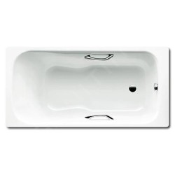 Kaldewei Ambiente - Baignoire Dyna Set Star 625, 1500x750 mm, avec trous pour les poignées, effet Perl, blanc 226700013001