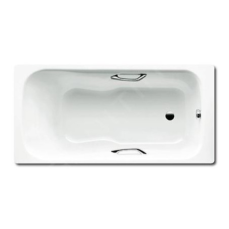 Kaldewei Ambiente - Baignoire rectangulaire Dyna Set Star 621, 1700x750 mm, avec trous pour poignées, antidérapant, effet Perl,