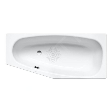 Kaldewei Advantage - Baignoire asymétrique Mini gauche 836, 1570x700/475 mm, antidérapant, effet Perl, blanc 225230003001