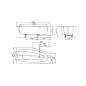 Kaldewei Advantage - Baignoire asymétrique Mini gauche 832, 1570x750/500 mm, antidérapant sur toute la surface, blanc Kaldewei Advantage - Baignoire asymétrique Mini gauche 832, 1570x750/500 mm, antidérapant sur toute la surface, blanc