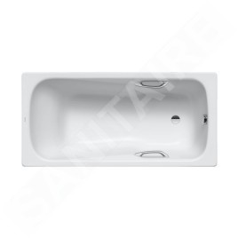 Kaldewei Ambiente - Baignoire rectangulaire Dyna Set Star 627, 1600x700 mm, avec trous pour poignées, blanc 226900010001