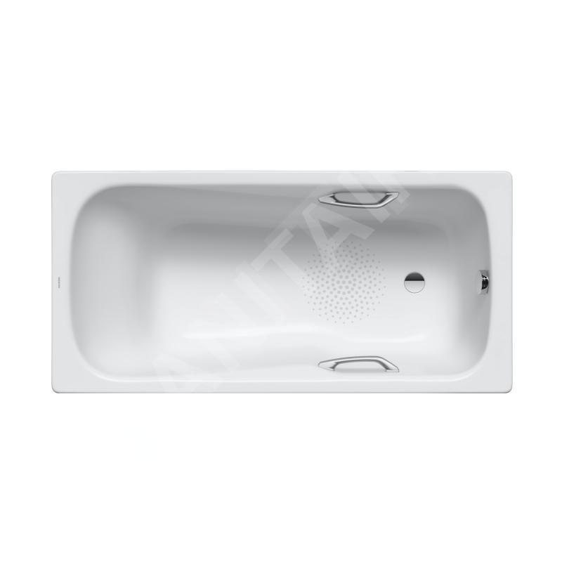 Kaldewei Ambiente - Baignoire rectangulaire Dyna Set Star 627, 1600x700 mm, avec trous pour poignées, antidérapant, blanc Kaldewei Ambiente - Baignoire rectangulaire Dyna Set Star 627, 1600x700 mm, avec trous pour poignées, antidérapant, blanc