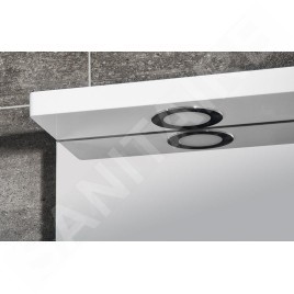 Sapho Pulse - Armoire miroir avec éclairage LED, 750x800x170 mm, droite, blanc/anthracite PU078-3034