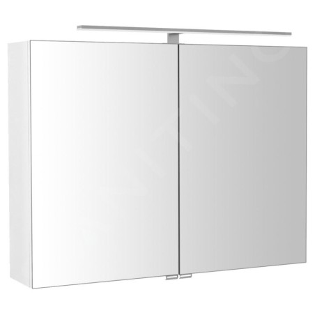 Sapho Riwa - Armoire miroir avec éclairage LED, 810x700x170 mm, blanc brillant RIW080-0030