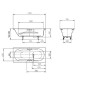 Kaldewei Ambiente - Baignoire rectangulaire Vaio Set 954, 1700x750 mm, Perl-Effect, blanc 233400013001