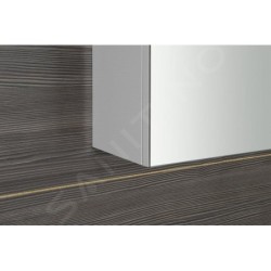 Sapho Riwa - Armoire miroir avec éclairage LED, 810x700x170 mm, blanc brillant RIW080-0030