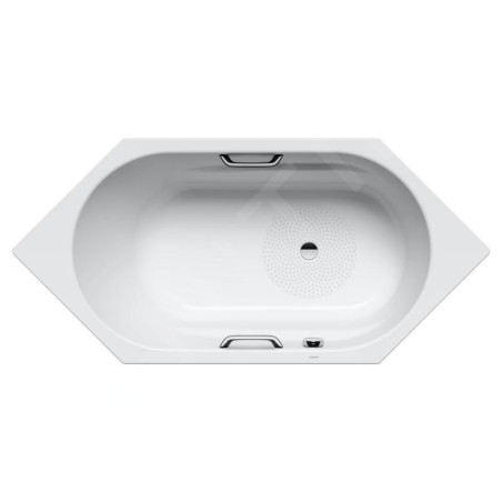Kaldewei Ambiente - Baignoire Vaio 6 Star, modèle 959, 1900x900 mm, avec trous pour les poignées, antidérapante, blanche
