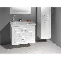 Aqualine Favolo - Meuble lavabo 865x600x446 mm, 2 tiroirs, blanc mat FV290