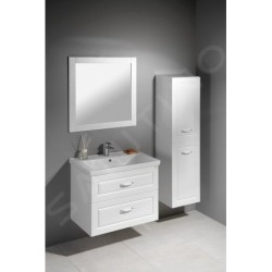 Aqualine Favolo - Meuble lavabo 865x600x446 mm, 2 tiroirs, blanc mat FV290