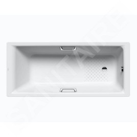 Kaldewei Ambiente - Baignoire Puro Star 685, 1600x700 mm, trous pour poignées, effet Perl, antidérapant, blanc 258530003001