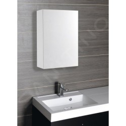 Aqualine Vega - Galerie 400x700x180 mm, 1 porte, charnières à gauche, blanc VG040
