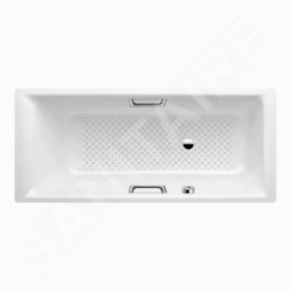 Kaldewei Ambiente - Baignoire Puro Star 659, 1800x800 mm, trous pour poignées, antidérapant sur toute la largeur, blanc