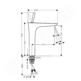 Hansgrohe PuraVida - Mitigeur de lavabo avec garniture de vidage Push-Open, chrome 15072000