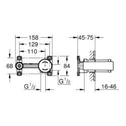 Grohe Corps d’encastrement - Corps encastré à levier 23571000