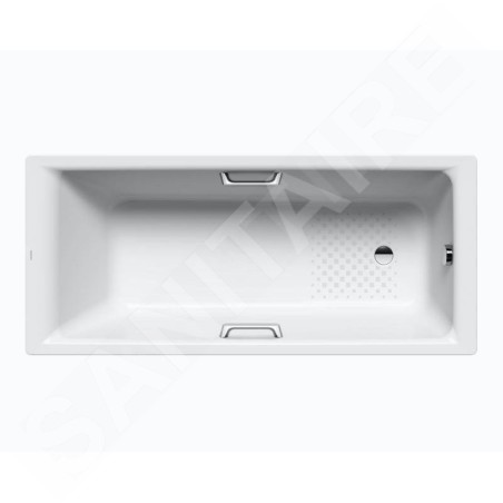 Kaldewei Ambiente - Baignoire Puro Star 689, 1700x700 mm, avec trous pour poignées, effet Perl, antidérapant, blanc 258930003001