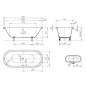 Kaldewei Avantgarde - Baignoire Centro Duo Oval 127, 1700x750 mm, antidérapante sur toute la largeur, blanche 282734010001 Kaldewei Avantgarde - Baignoire Centro Duo Oval 127, 1700x750 mm, antidérapante sur toute la largeur, blanche 282734010001