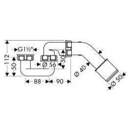 Hansgrohe Starolift '52 - siphon de baignoire 56373000
