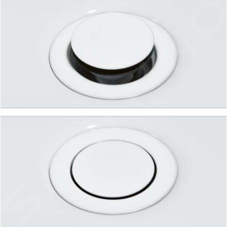 Kaldewei Accessoires - Remplissage de baignoire, avec trop-plein intégré, ClickClack, blanc 587570920001