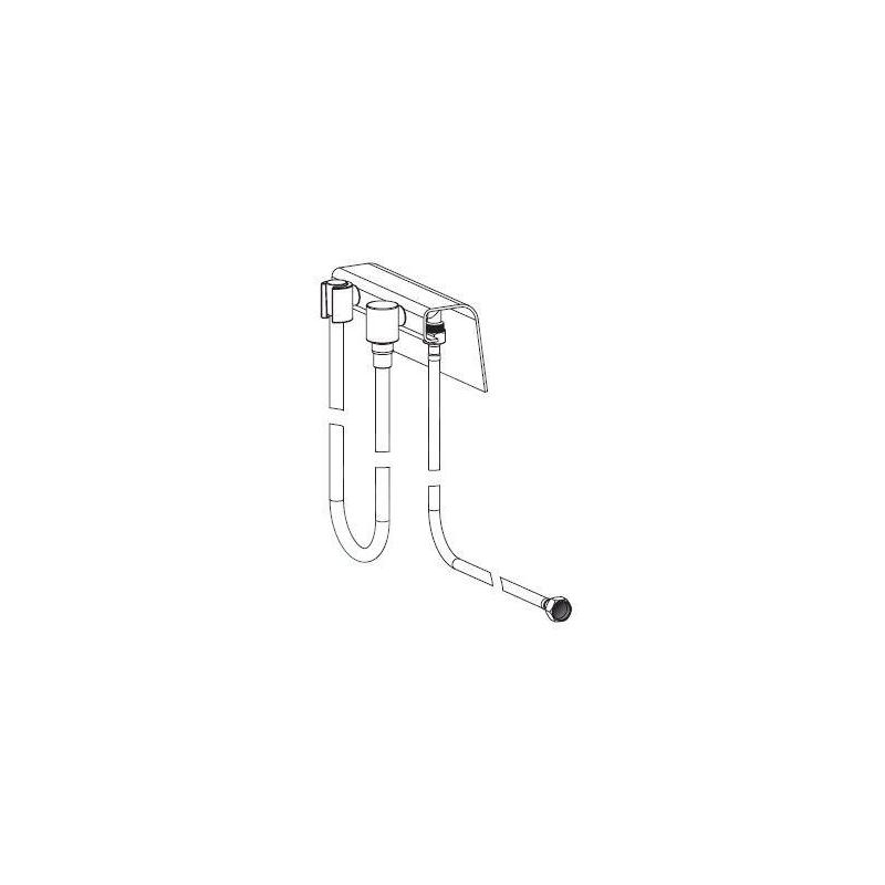 Kaldewei Accessoires - Tuyau de douche 8890, fixé au bord extérieur de la baignoire 689720210999