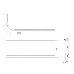 Polysan Astra - Panneau de revêtement frontal R, blanc 34812