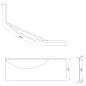 Polysan Mamba - Panneau de revêtement d’angle 170 R, droit, blanc 77312 Polysan Mamba - Panneau de revêtement d’angle 170 R, droit, blanc 77312