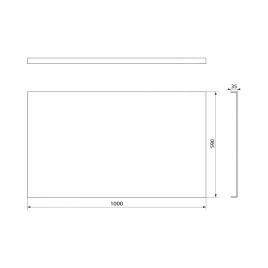 Polysan Plain - Panneau latéral 100, 700 x 590 mm, blanc 72723