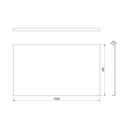 Polysan Plain - Panneau latéral 100, 700 x 590 mm, blanc 72723