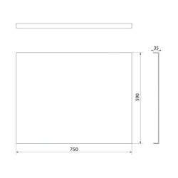 Polysan Plain - Panneau latéral 75, 750 x 590 mm, blanc 72687