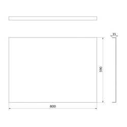 Polysan Plain - Panneau latéral 800 x 590 mm, blanc 72696