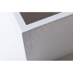 Polysan Plain - Panneau frontal, 160, gauche, 1600 x 590 mm, blanc 72606