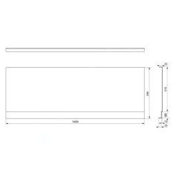 Polysan Plain Nika - Panneau frontal PN 160, 1600 x 590 mm, blanc 72505