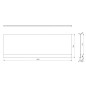 Polysan Plain Nika - Panneau frontal PN 170, 1700 x 590 mm, blanc 72525 Polysan Plain Nika - Panneau frontal PN 170, 1700 x 590 mm, blanc 72525