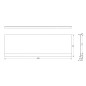 Polysan Plain Nika - Panneau frontal PN 180, 1800 x 590 mm, blanc 72543