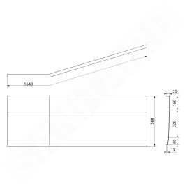Polysan Projekta - Panneau de revêtement frontal 160 L, blanc 20312
