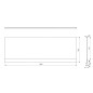 Polysan Plain Nika - Panneau frontal PN 165, 1650 x 590 mm, blanc 72515 Polysan Plain Nika - Panneau frontal PN 165, 1650 x 590 mm, blanc 72515