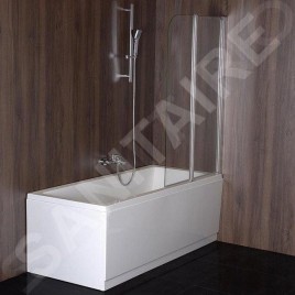 Polysan Ruiz - Paroi de baignoire 900 x 1400 mm, verre clair BSR-90