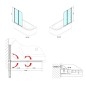 Polysan Ruiz - Paroi de baignoire 900 x 1400 mm, verre clair BSR-90 Polysan Ruiz - Paroi de baignoire 900 x 1400 mm, verre clair BSR-90