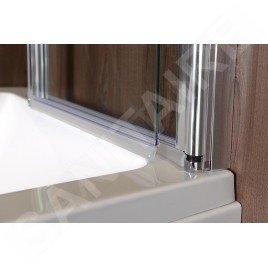 Polysan Ruiz - Paroi de baignoire 900 x 1400 mm, verre clair BSR-90