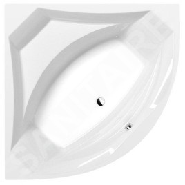 Polysan Baignoires - Baignoire d´angle ROSANA, 1400 x 1400 x 490 mm, blanc 64119